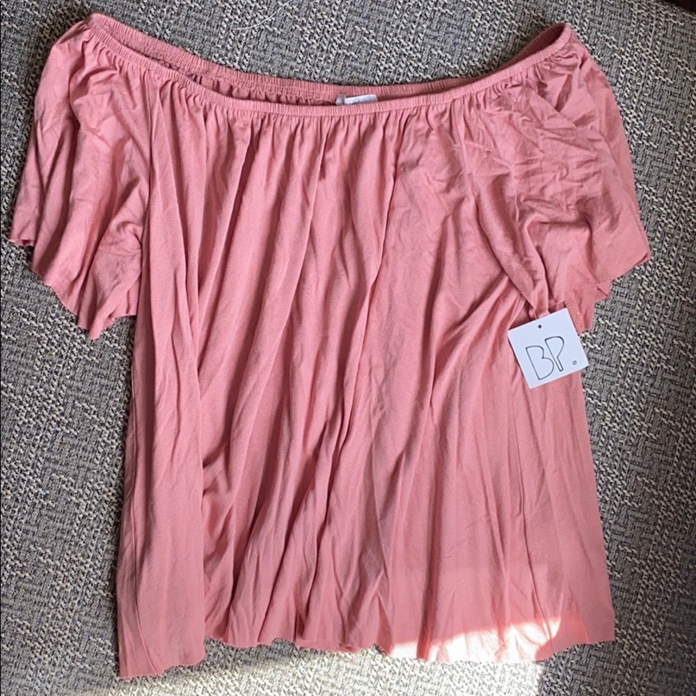 New BP Nordstrom Off the Shoulder Peach Blouse S